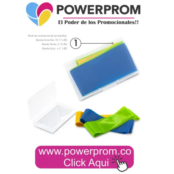 Set de bandas elásticas II personalizadas en Bogotá y principales capitales.