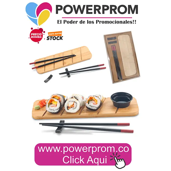 Set de Sushi promocional personalizado en Bogotá, Medellín y Cali