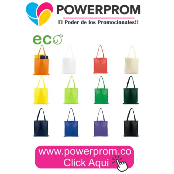 Slim Bag Cambrel personalizada para promociones en ferias y eventos en Bogotá y ciudades principales.