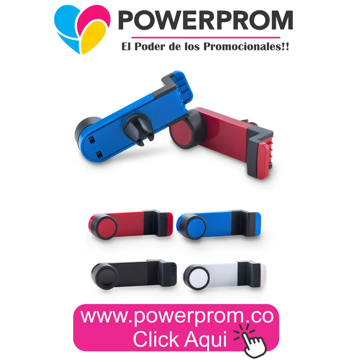 Soporte para móvil Flexi personalizado en Bogotá, Cali, Medellín y Cartagena.