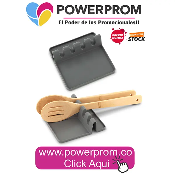 Soporte en silicona para cucharas promocional personalizado en Bogotá y Cali