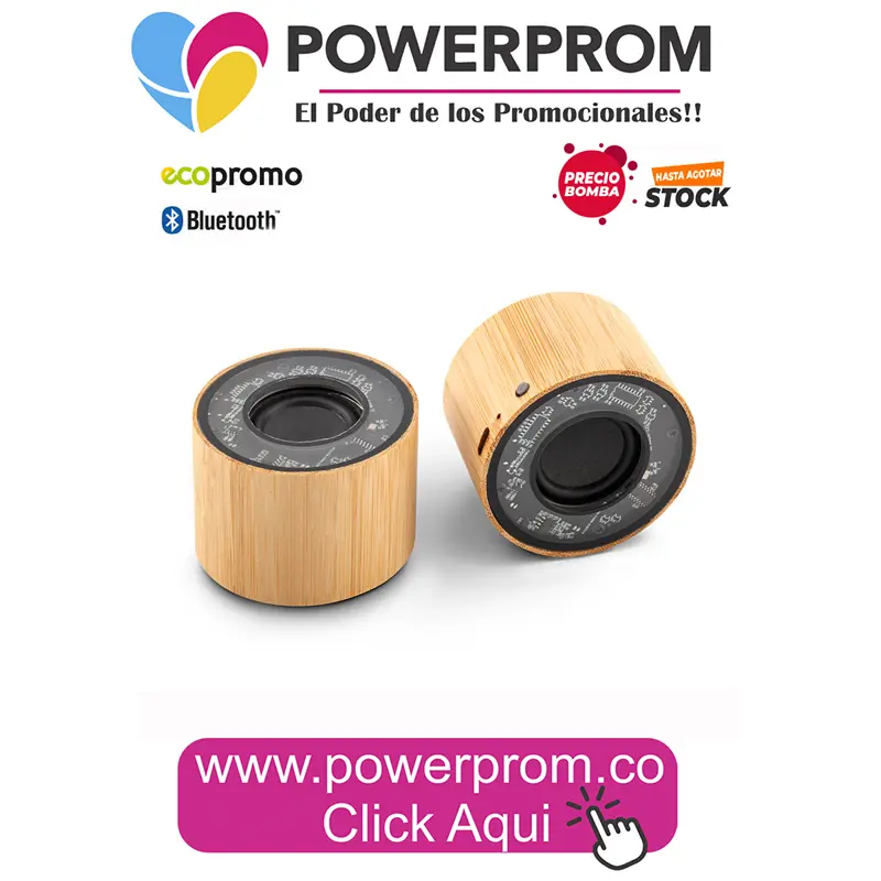 Speaker Bluetooth Alden Eco promocional ecológico en Bogotá, Medellín y Cali