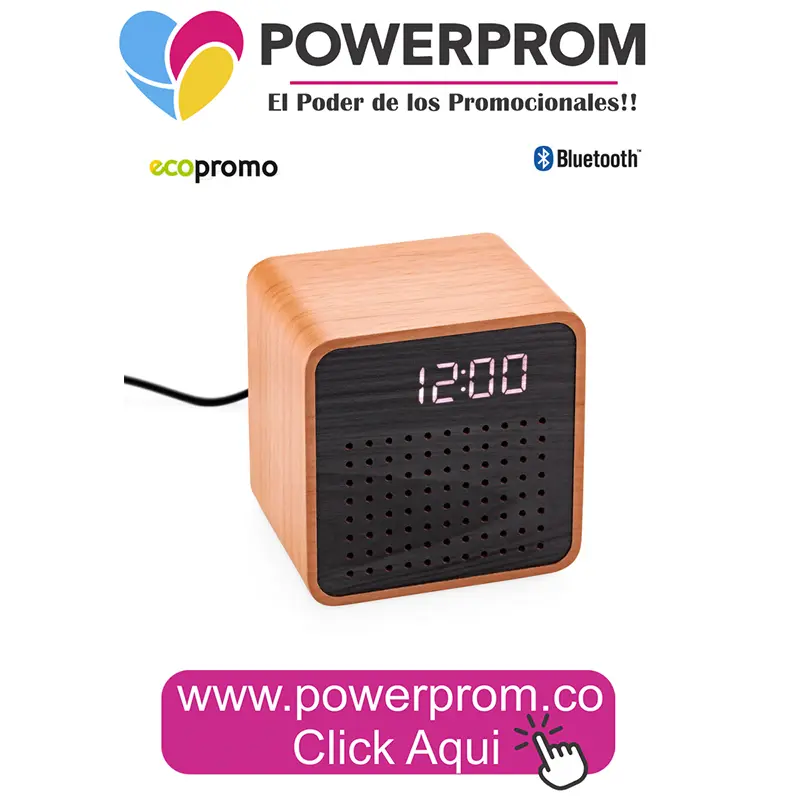 Speaker Bluetooth Clock Eco promocional ecológico en Bogotá y Cali