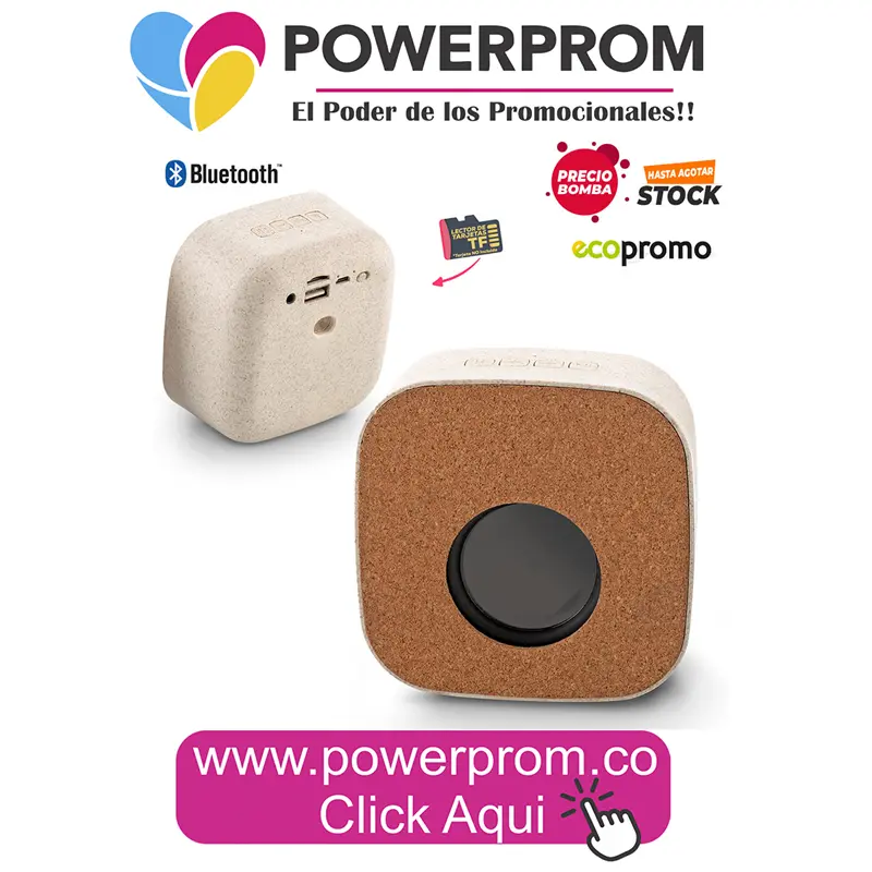 Speaker Bluetooth Eco Cork ecológico promocional en Bogotá y Cali