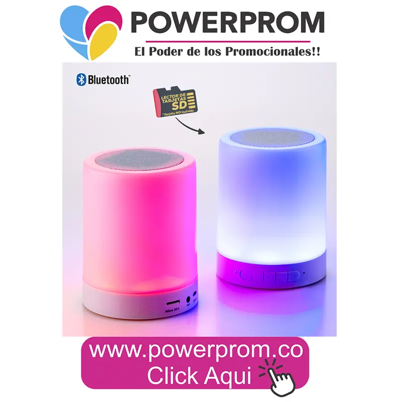 Parlante Bluetooth Rainbow promocional Bogotá y Medellín