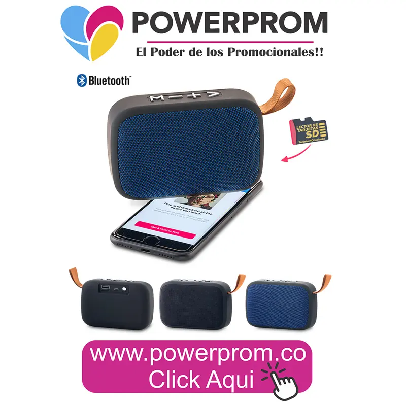 Parlante Bluetooth Rocco promocional Bogotá y Cali