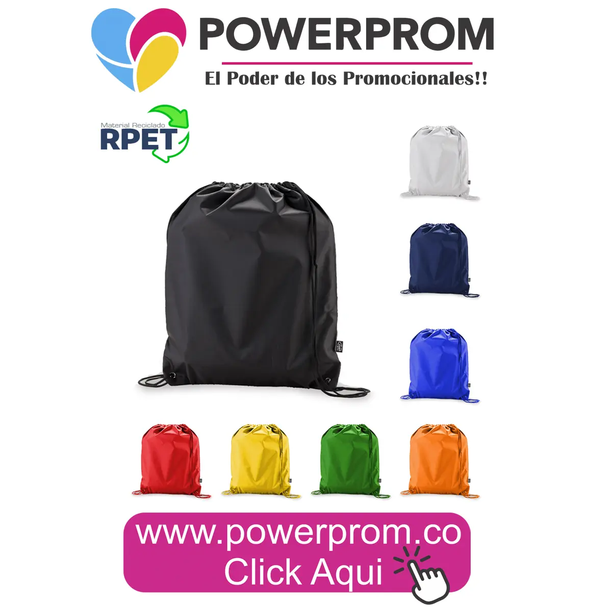 Sporty Bag Sencilla II | Tulas y Bolsas Promocionales Personalizadas Bogotá y Colombia - PowerProm