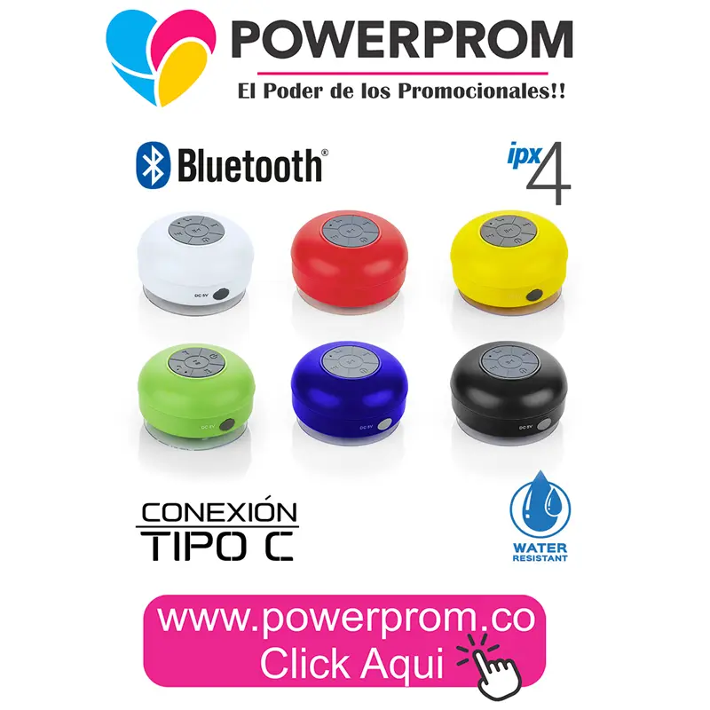 Altavoz Aqua Bluetooth promocional Bogotá y Cali
