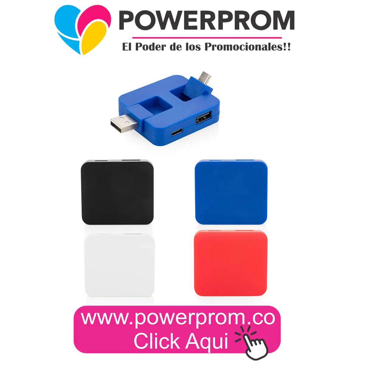 Hub multipuerto Stir con logo