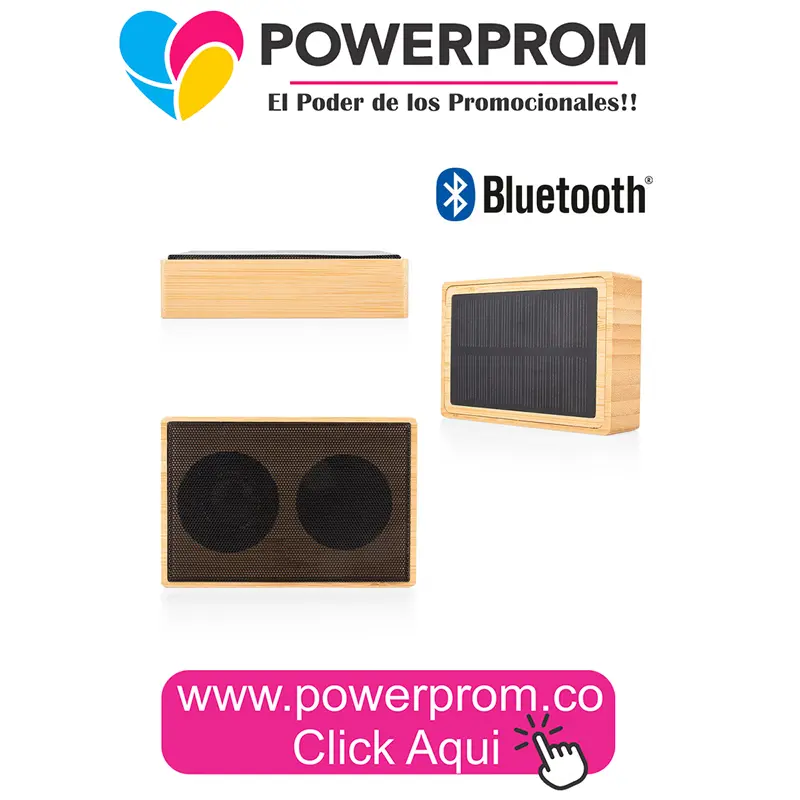 Altavoz Carga Solar promocional Bogotá y Cali
