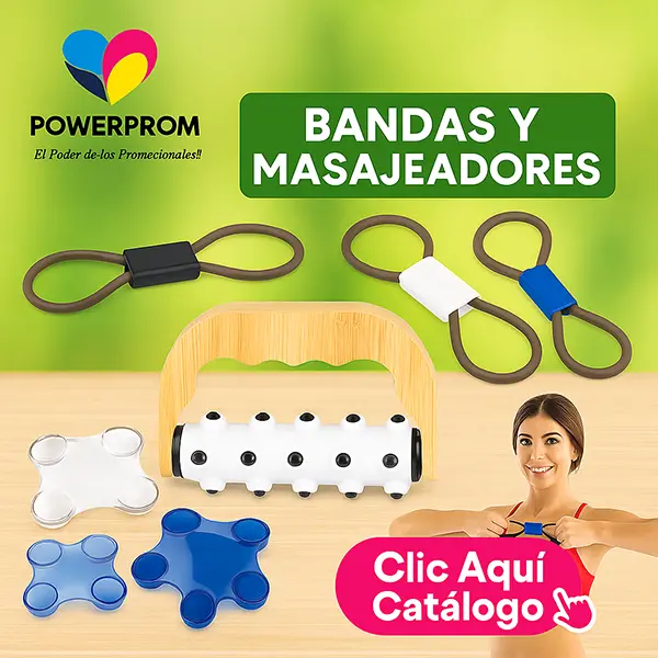 bandas masajeadores promocionales personalizados colombia powerprom