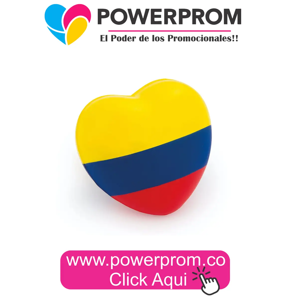 Corazón tricolor antiestrés en Bogotá (Usaquén, Suba, Teusaquillo) y ciudades principales – PowerProm