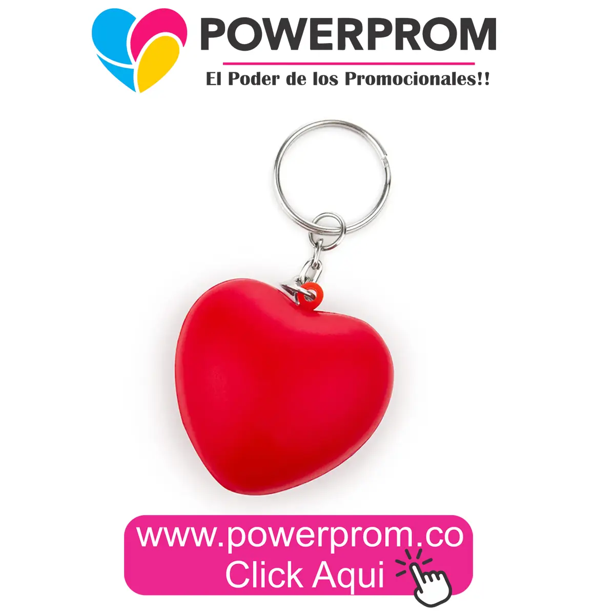 Llavero corazón antiestrés en Bogotá (Chapinero, Suba, Ciudad Bolívar) y principales ciudades – PowerProm