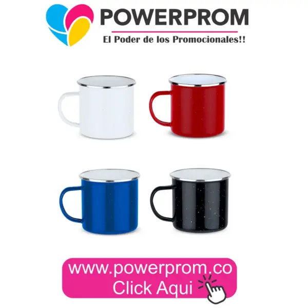 Taza esmaltada Galaxy 400 ml 13 oz estilo vintage personalizable