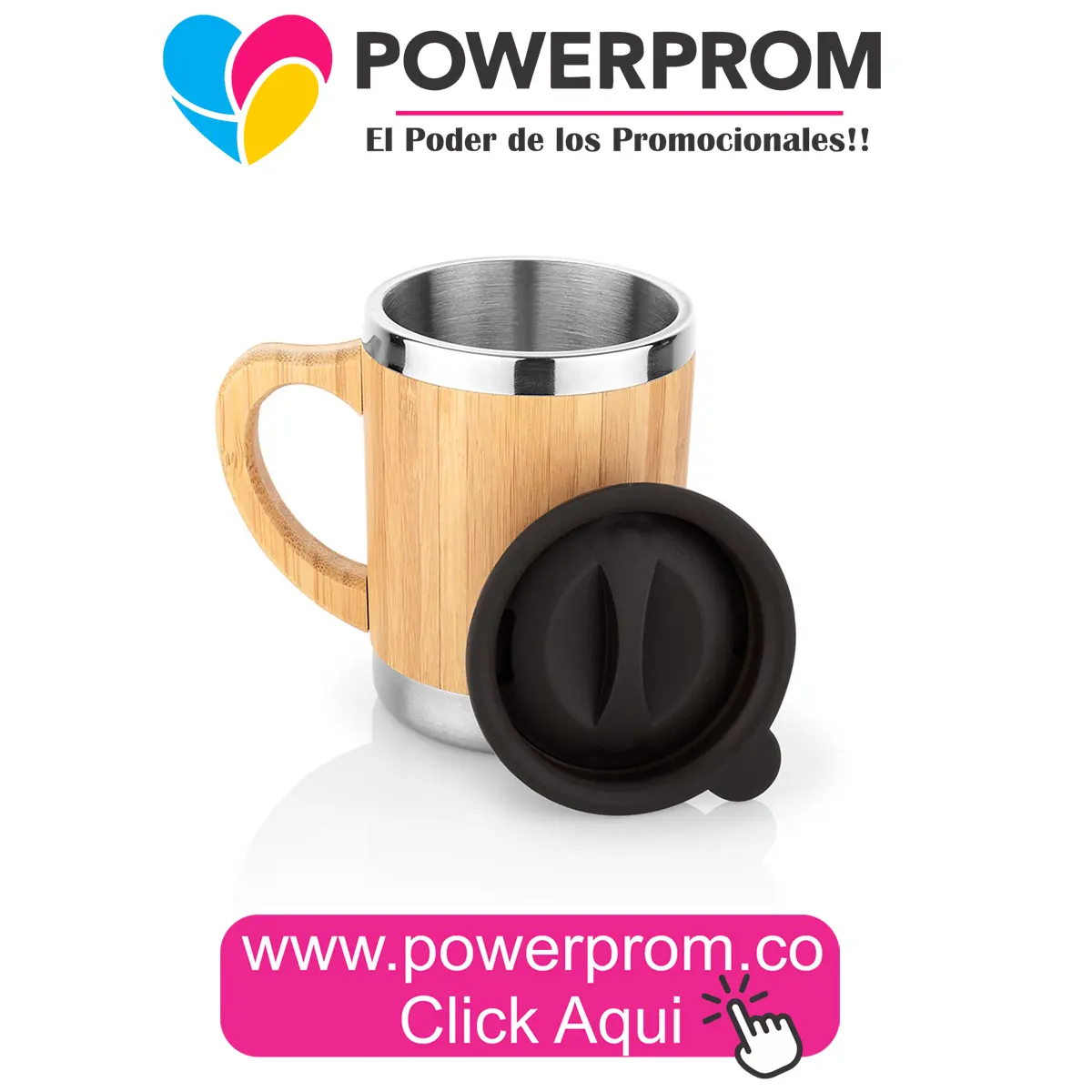Mug de bambú 300 ml 10 oz eco personalizable para empresas