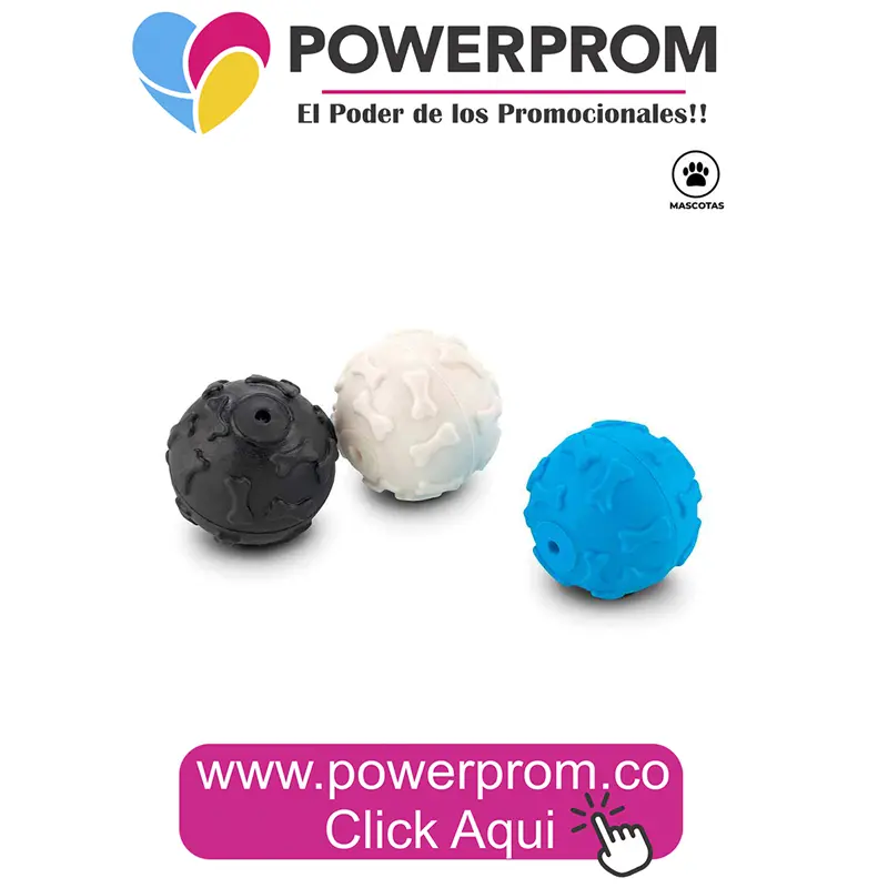 Bola para mascotas promocional personalizada con logo de empresa