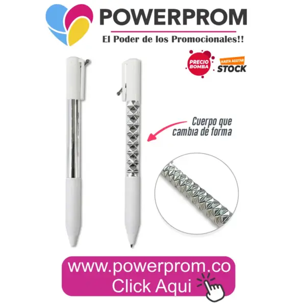 Bolígrafo Holographic plástico con efecto holográfico personalizado en Colombia