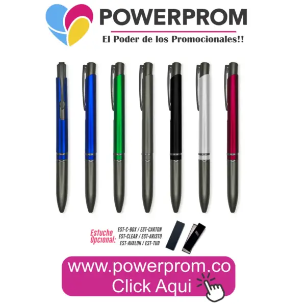 Bolígrafo Landon plástico personalizado con logo para empresas – Colombia
