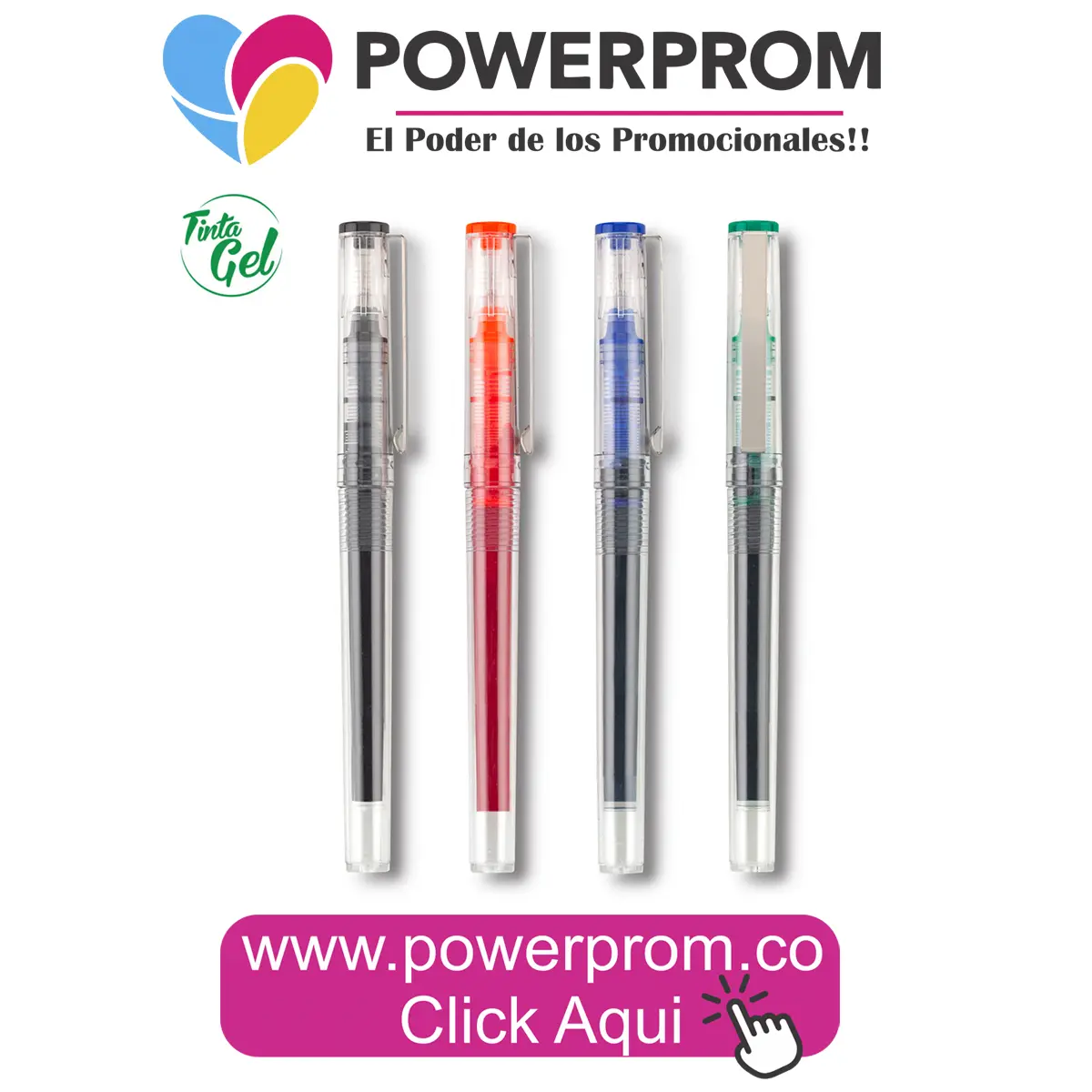 Bolígrafo Rapid Gel plástico con tinta gel personalizado para empresas – Colombia
