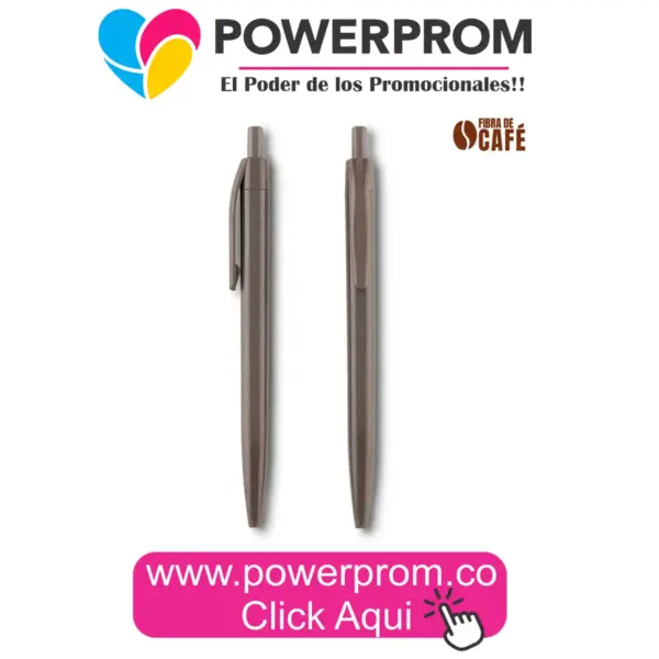 Bolígrafo Vinnie-Coffee plástico en tonos café personalizado – Colombia