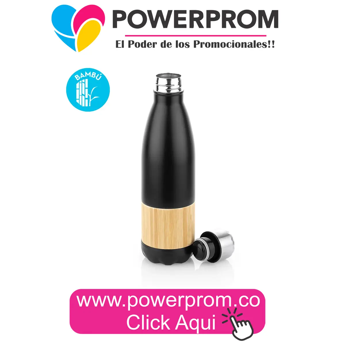 Termo Bambú Lennox personalizado PowerProm Bogotá y principales ciudades