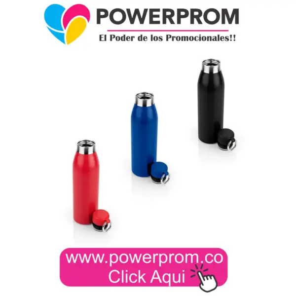 Termo Valquiria 500 ml personalizado con logo PowerProm Bogotá y Colombia