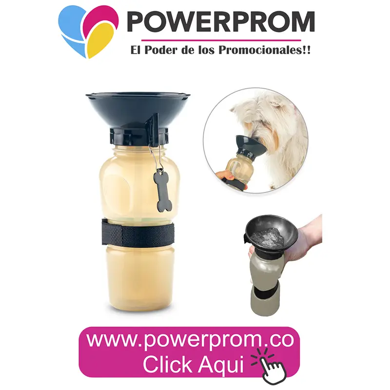 Botilito para mascotas 580 ml con bebederos portátiles personalizados