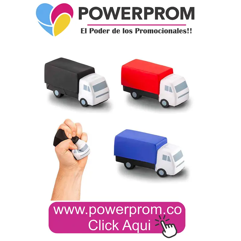 CAMIÓN ANTIESTRÉS personalizado con logo para regalos corporativos en Bogotá y Colombia.