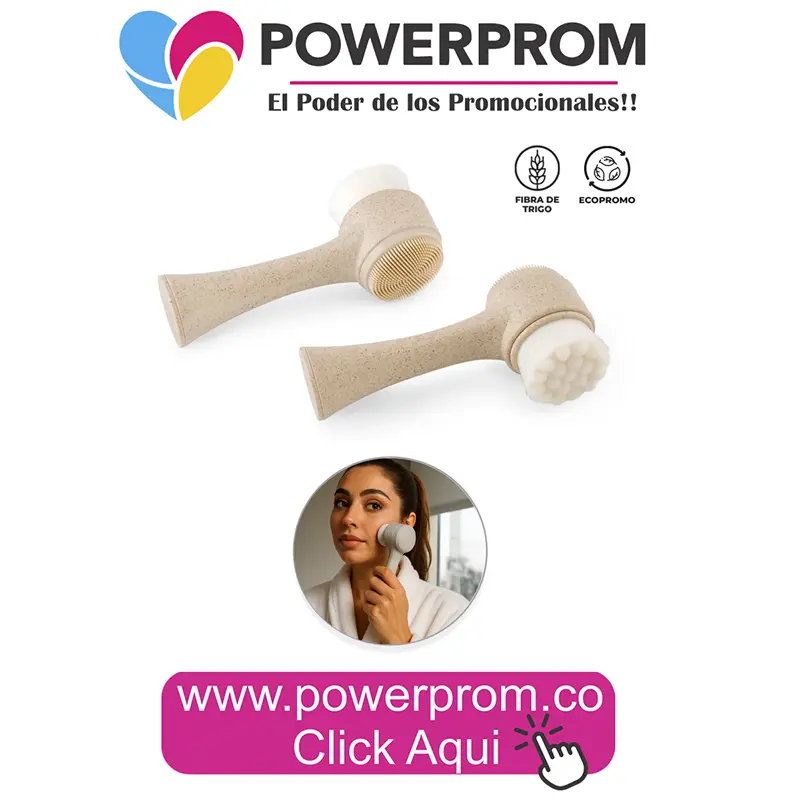 Cepillo de silicona ecológica para limpieza facial con logo