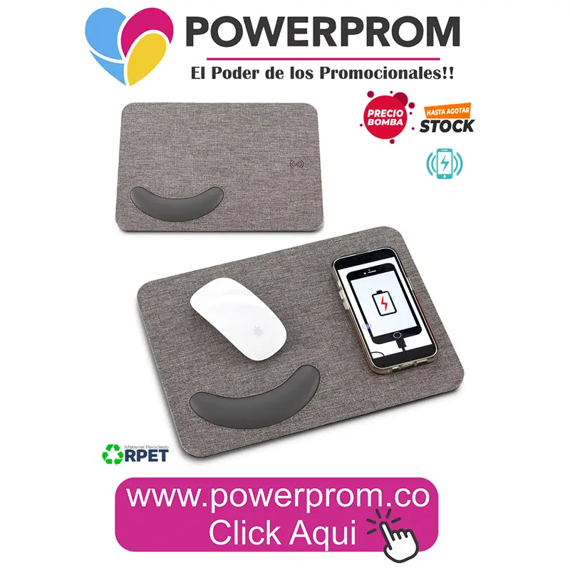 cargador inalámbrico Flexi Pad personalizado con logo empresarial en Bogotá (Usaquén, Chapinero, Suba, Engativá, Fontibón, Kennedy, Bosa, Tunjuelito, San Cristóbal, Teusaquillo, Puente Aranda, Barrios Unidos, Santa Fe, Antonio Nariño, Rafael Uribe Uribe, Ciudad Bolívar, Candelaria, Sumapaz) y principales ciudades de Colombia (Medellín, Cali, Barranquilla, Bucaramanga, Cartagena, Pereira, Manizales, Cúcuta, Ibagué, Villavicencio, Pasto, Montería, Santa Marta, Armenia, Neiva).