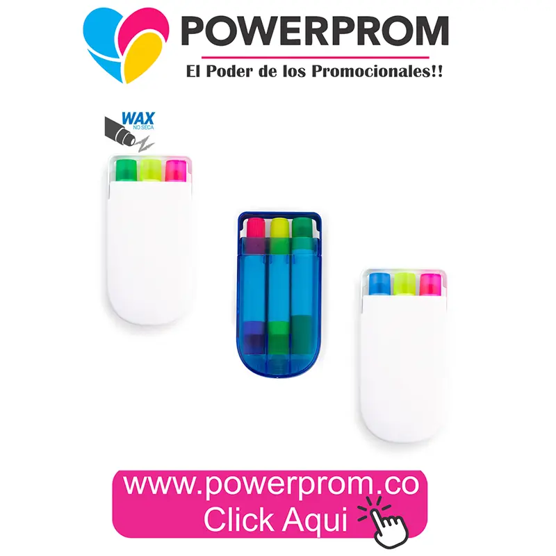 Set de Resaltadores Stand Set Personalizado con Logo | PowerProm Colombia