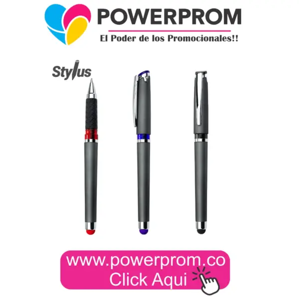 ES0937 Bolígrafo Naxos Stylus plástico con stylus personalizado – Colombia