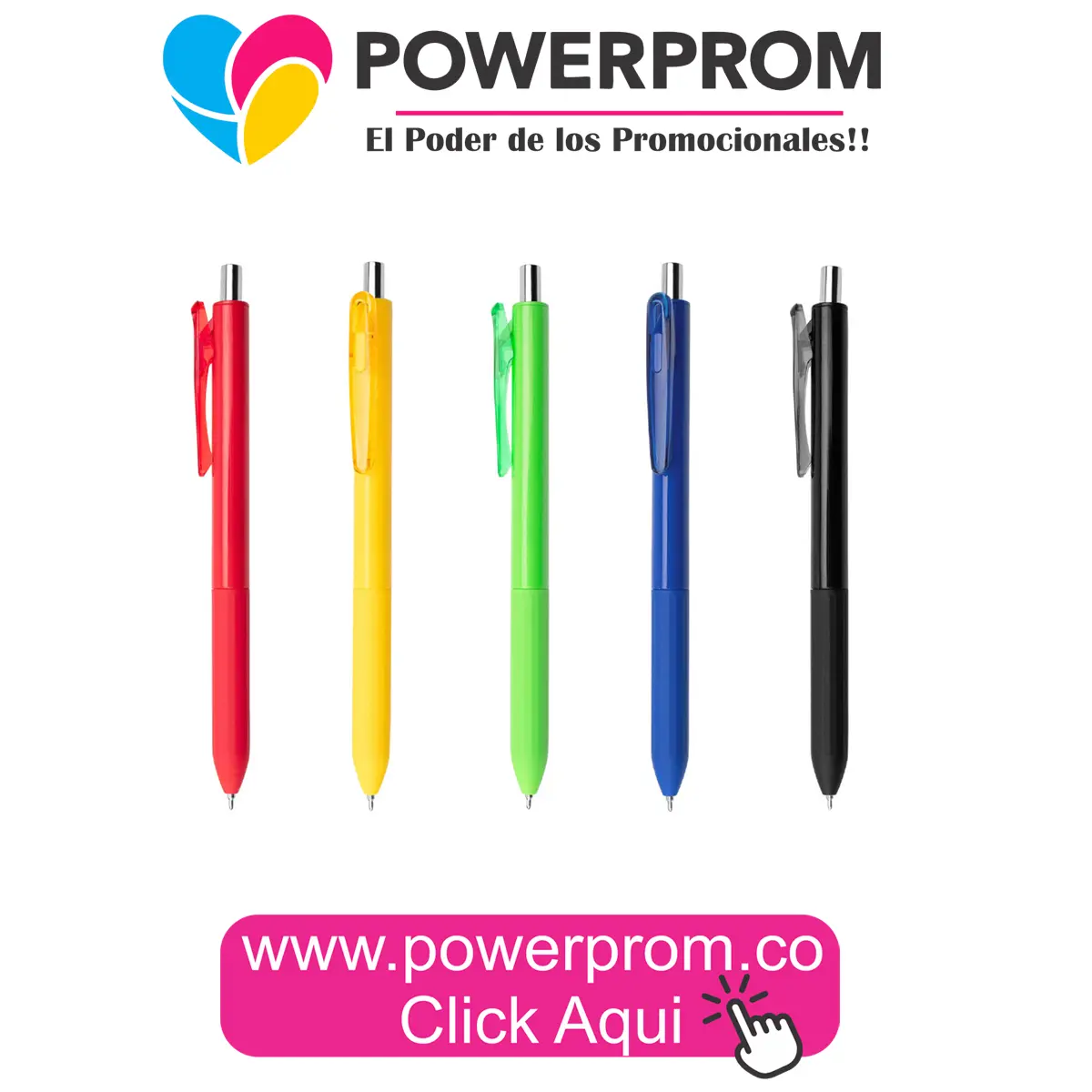 ES1001 Bolígrafo Miami Sólido plástico personalizado – Colombia