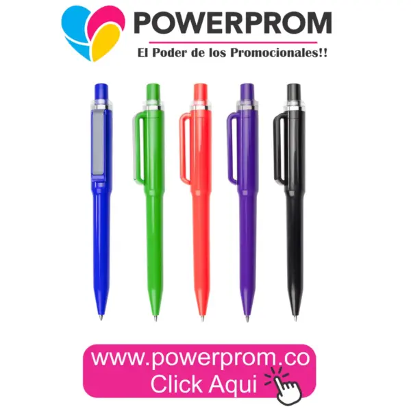 Bolígrafo Tummy plástico con grip ergonómico personalizado – Colombia