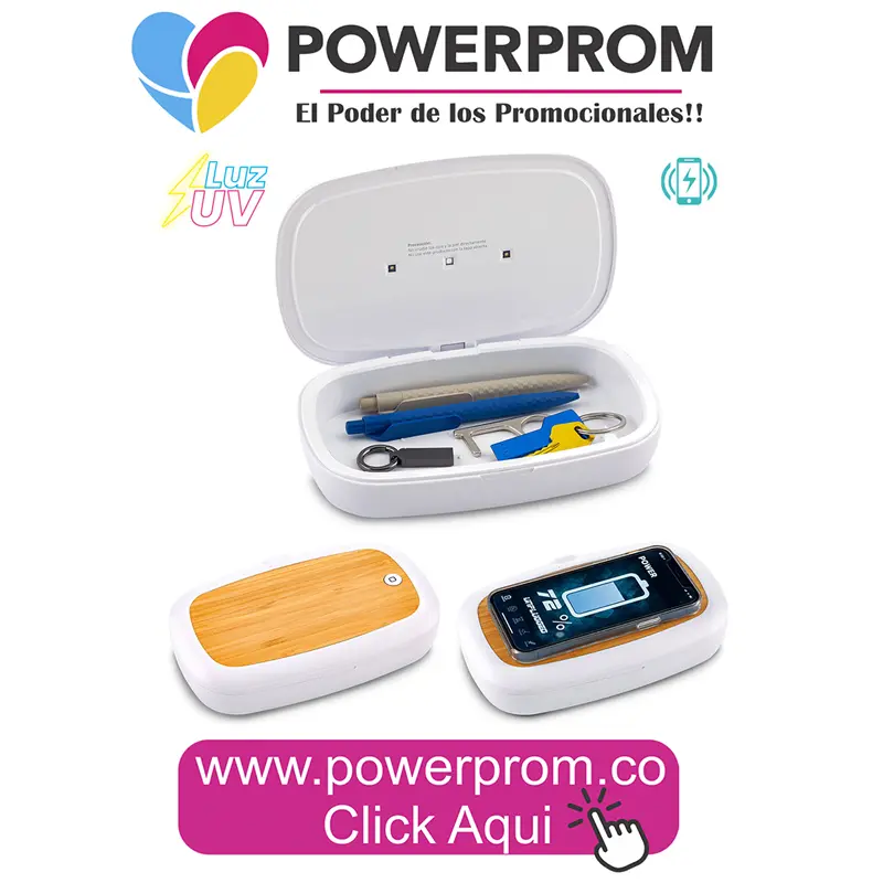 esterilizador con luz UV LED Klean Bamboo personalizado con logo empresarial en Bogotá (Usaquén, Chapinero, Suba, Engativá, Fontibón, Kennedy, etc.) y principales ciudades de Colombia (Medellín, Cali, Barranquilla, Cartagena, Pereira, Bucaramanga, Manizales, etc.).