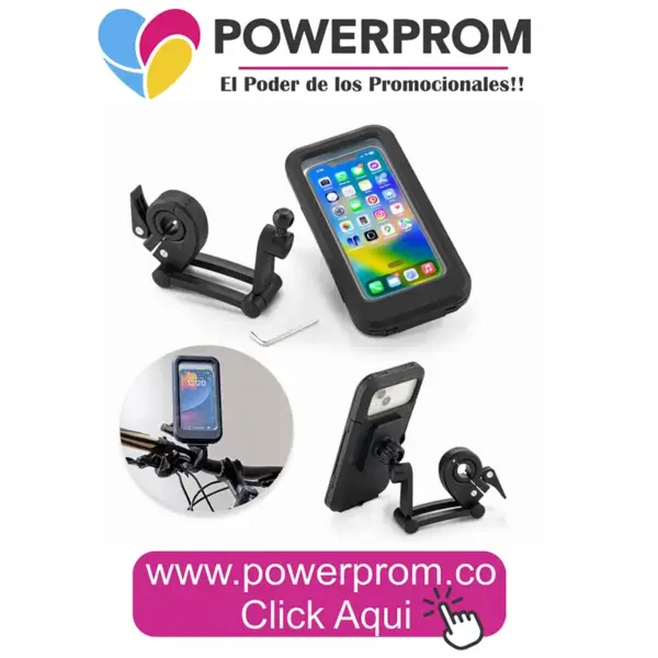 Estuche para móviles Flex Waterproof personalizado con logo PowerProm Bogotá Colombia