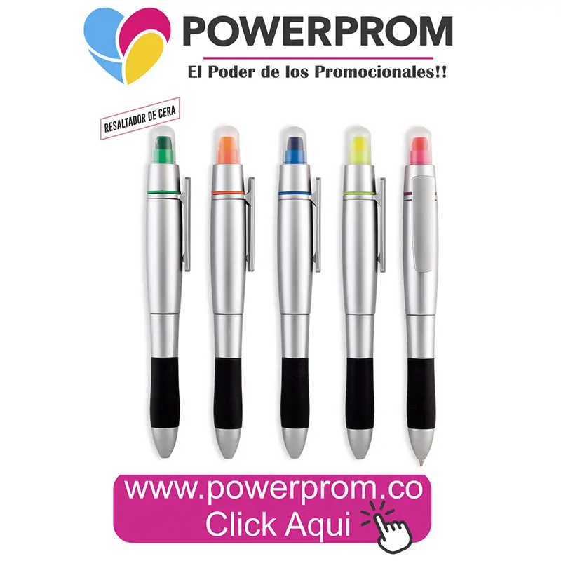 Resaltador de cera Focus II personalizado | PowerProm Bogotá