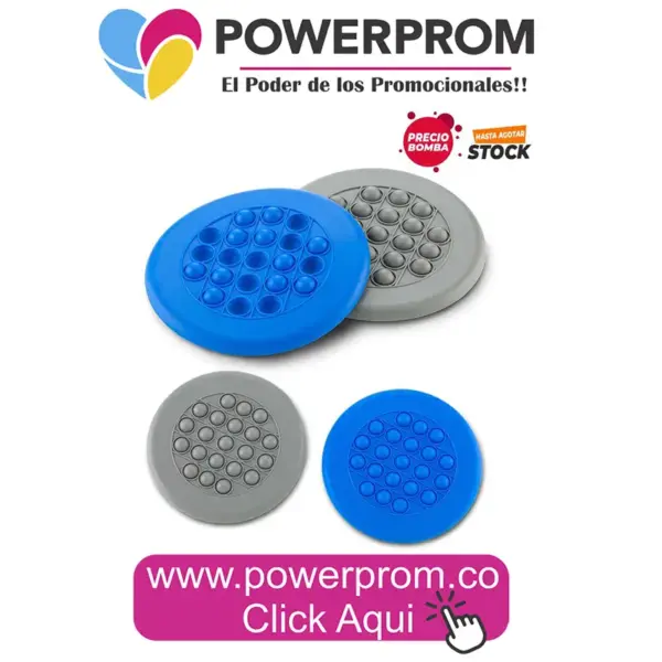 Frisbee Pop personalizado con logo para activaciones y eventos en Colombia