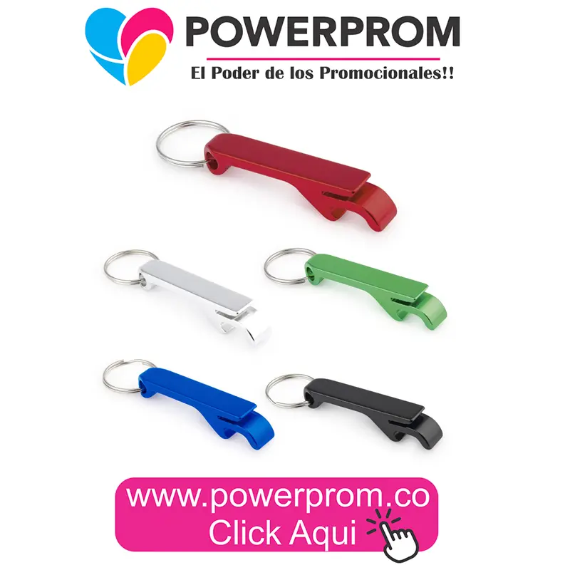 Llavero destapador de aluminio HE0071 Colors personalizado con logo