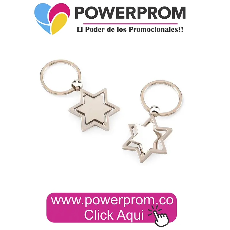 Llavero ML-419 personalizado con logo para regalos corporativos en Bogotá y Colombia.