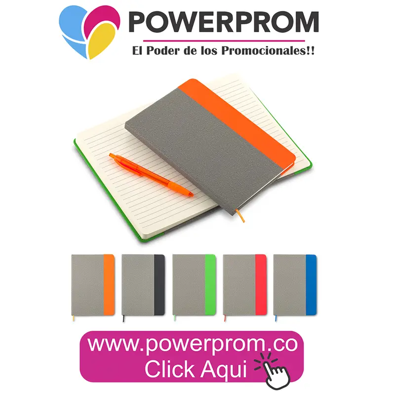 Libreta British personalizada con logo para empresas en Colombia