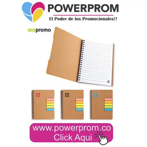 Libreta Century personalizada con logo y cierre elástico – Colombia