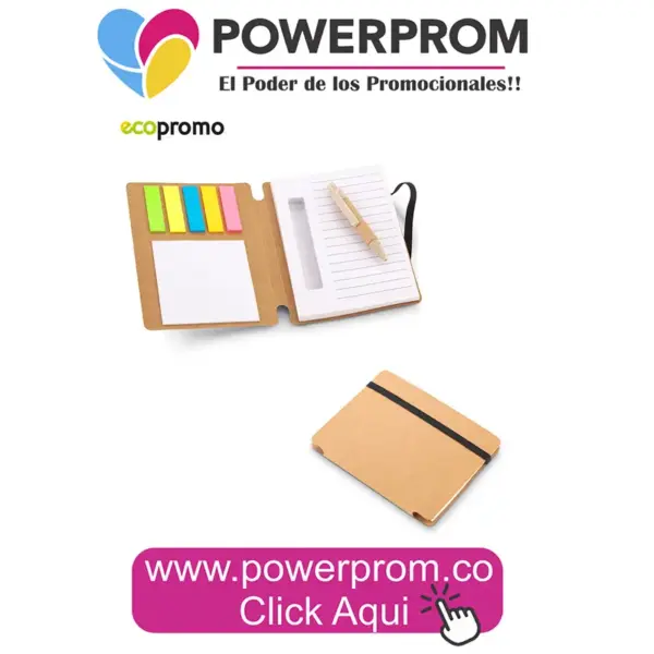 Libreta Pollux Eco personalizada con materiales ecológicos – Colombia