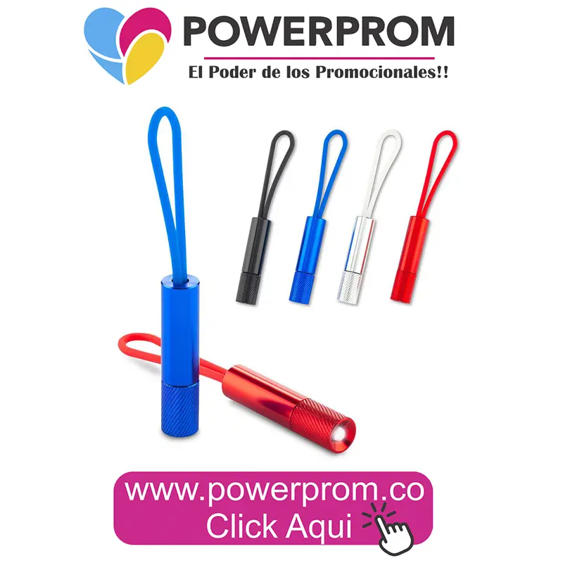 Linterna Loop compacta con logo para marcas en Colombia