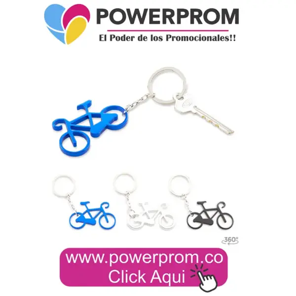 Llavero con forma de bicicleta personalizado para marcas de ciclismo