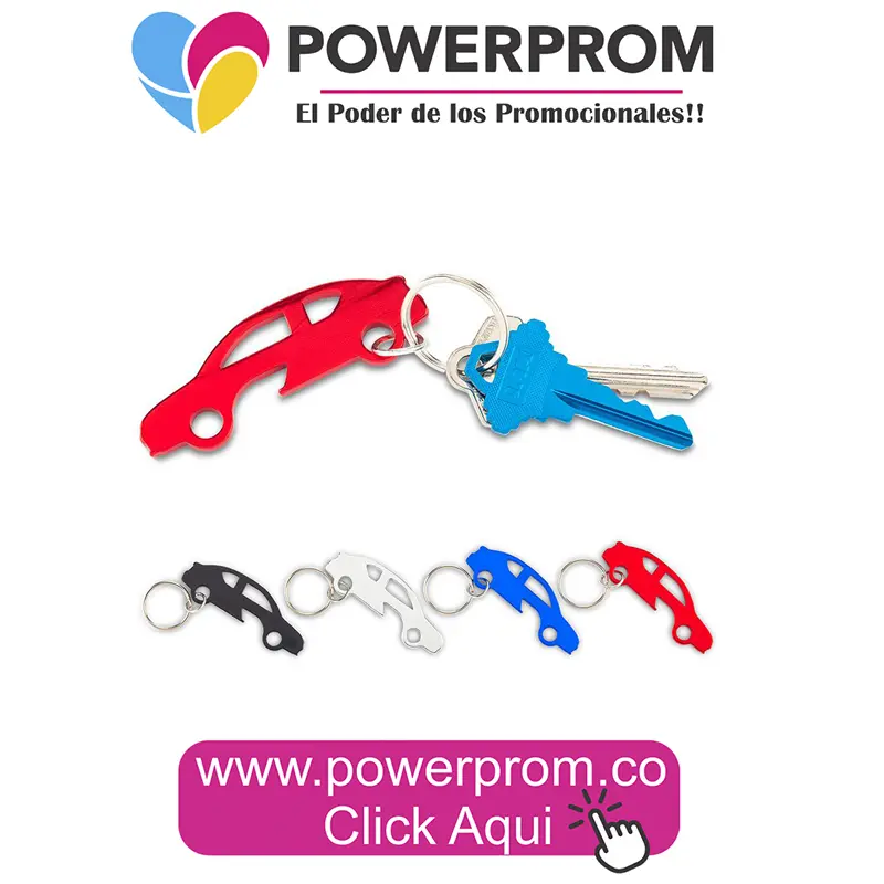 Llavero destapador con forma de carro personalizado para marcas