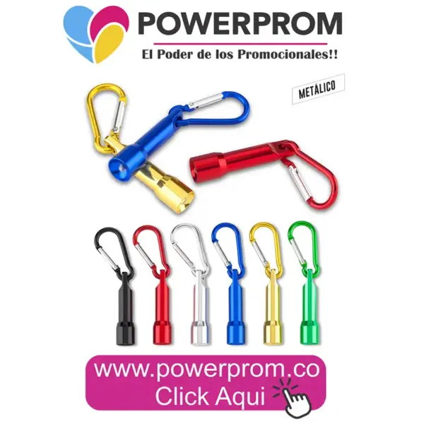 Llavero linterna carabinero con logo – merchandising en Colombia