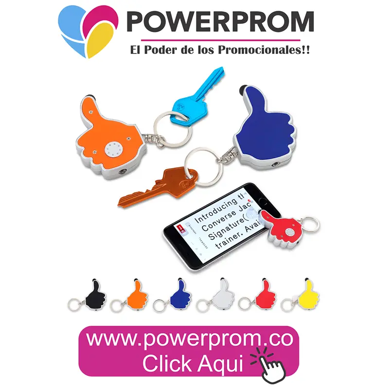 Llavero linterna con stylus para pantallas – personalizado