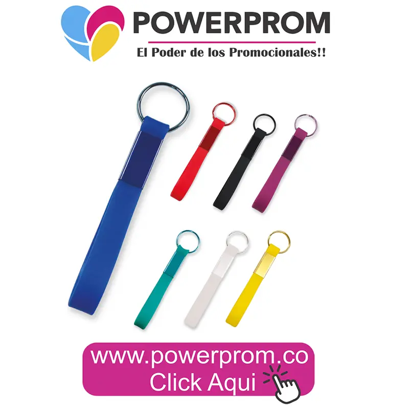 Llavero de silicona personalizado en colores corporativos