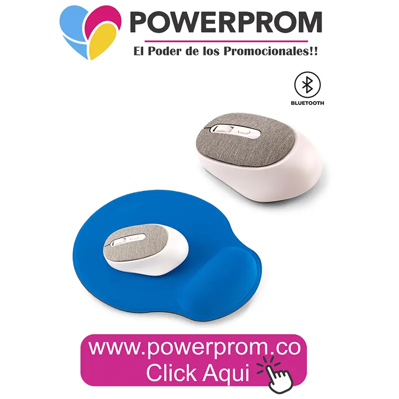 mouse inalámbrico Lumo personalizado con logo empresarial en Bogotá y principales ciudades de Colombia.